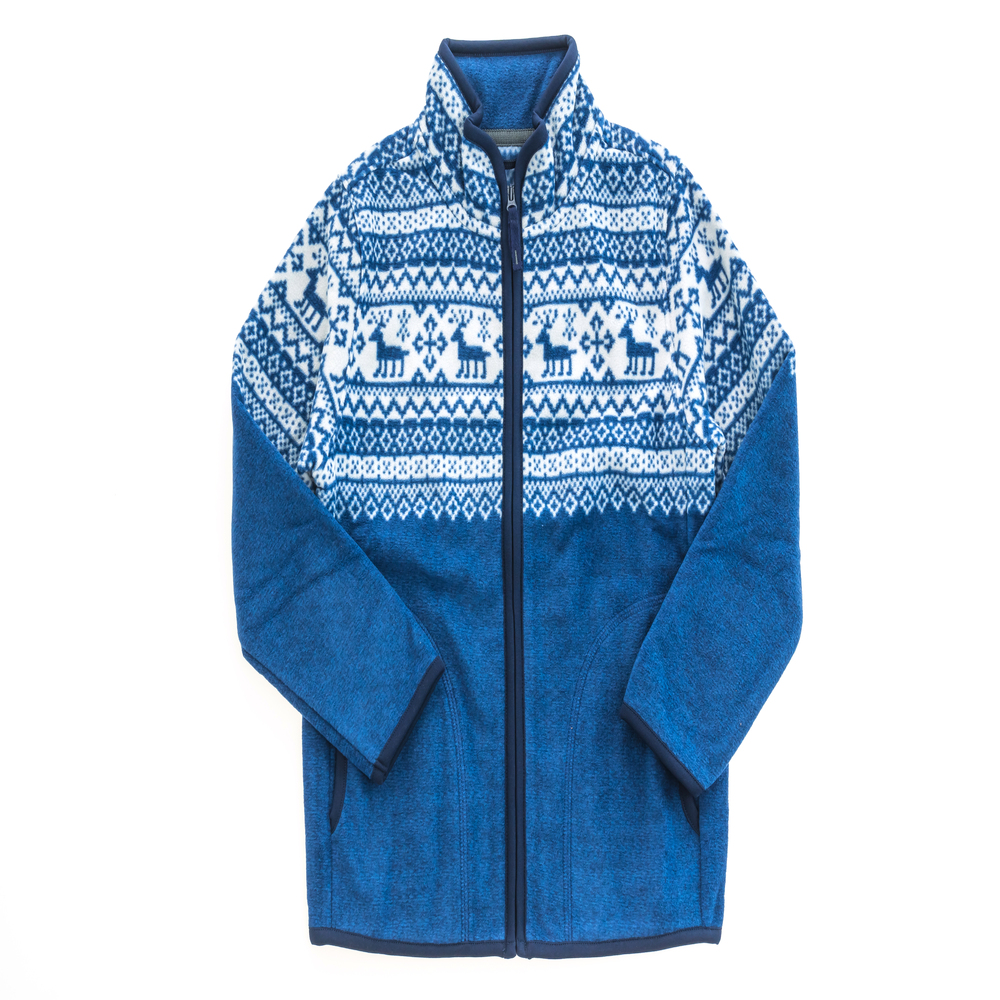 Beautiful fashion coat or jacket for clothing in winter isolated on white background